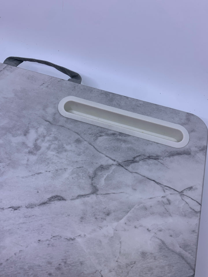 FAUX MARBLE LAPTOP DESK.