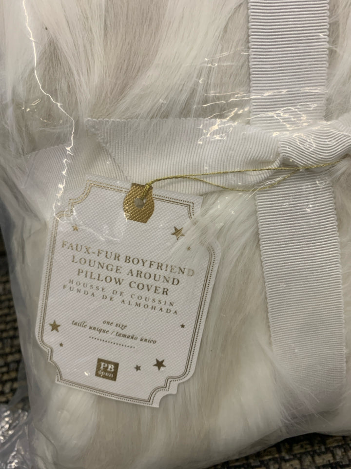 NIP FAUX FUR BOYFRIEND PILLOW COVER- POTTERY BARN TEEN