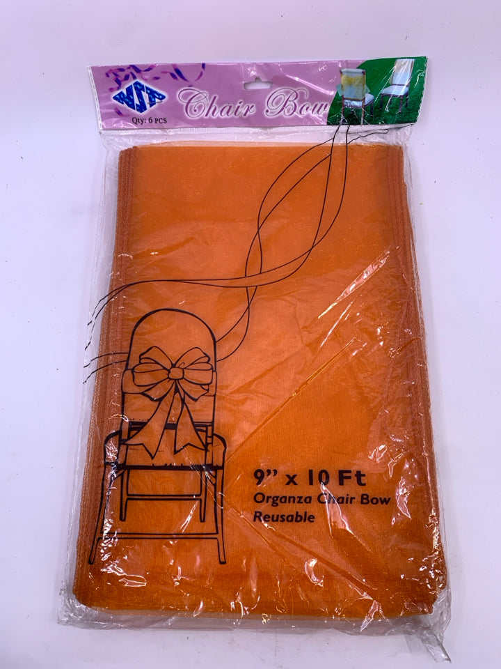 NIP ORANGE CHAIR BOW.