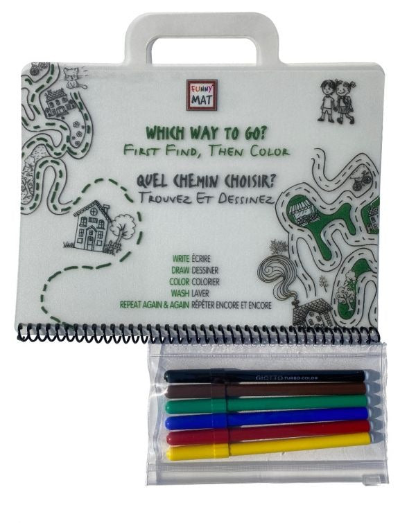 Funny Mat Mini Travel Set W/Markers - Which Way To Go