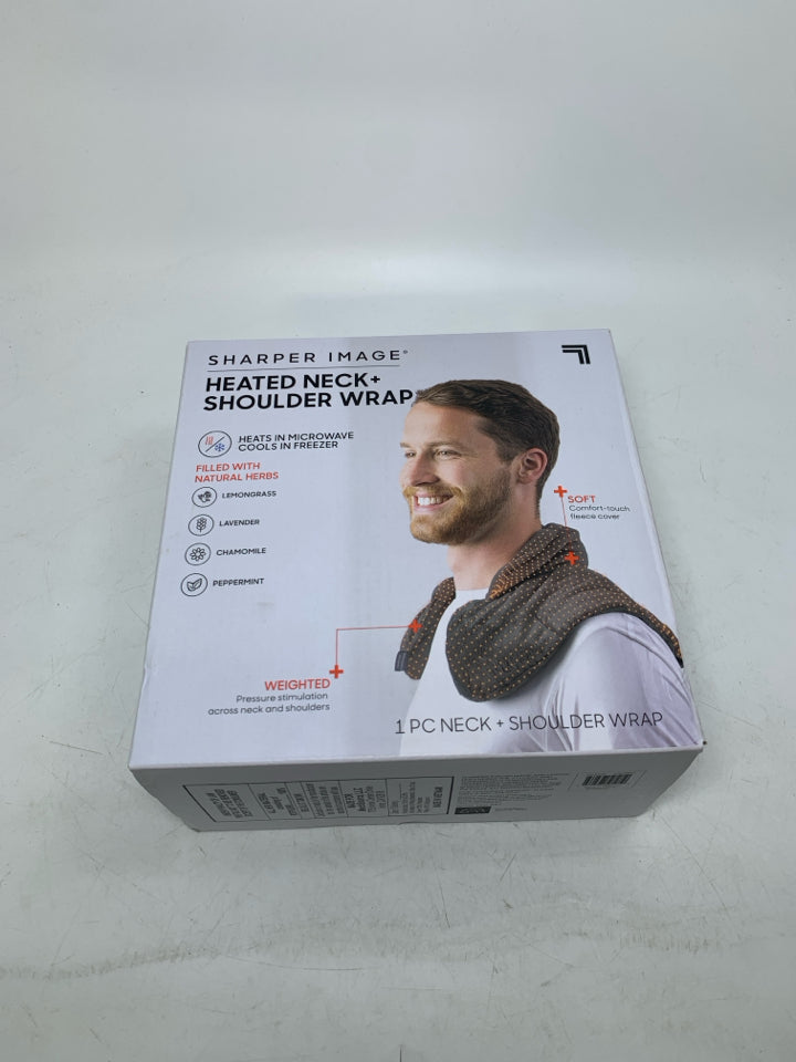 NIB HEATED NECK/SHOULDER WRAP SHARPER IMAGE.