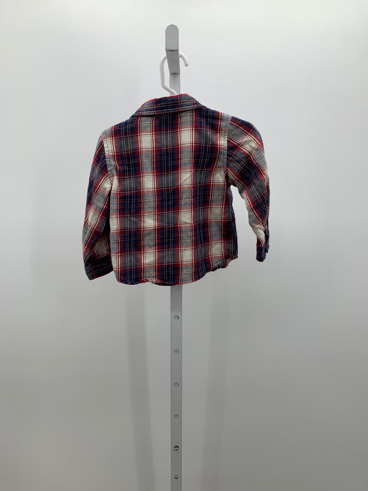NAVY WHITE PLAID BTN DOWN