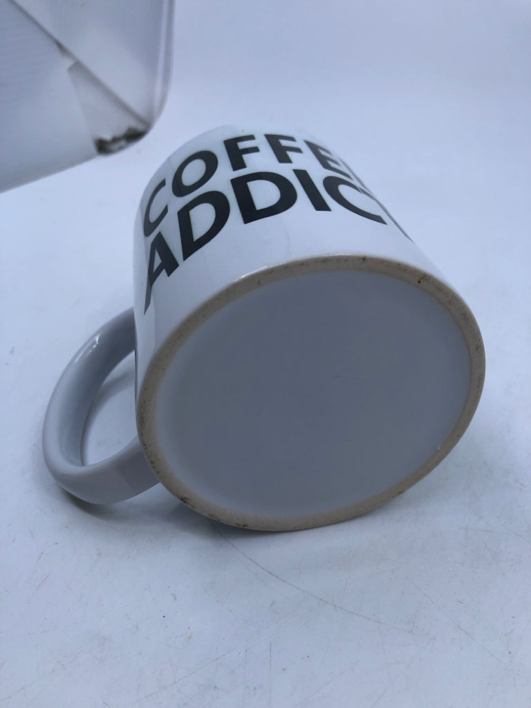 WHITE COFFEE ADDICT MUG.