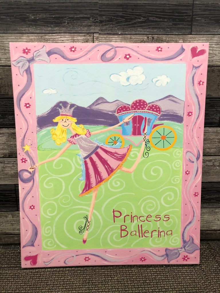 PRINCESS BALLERINA BLONDE GIRL DANCING CANVAS.