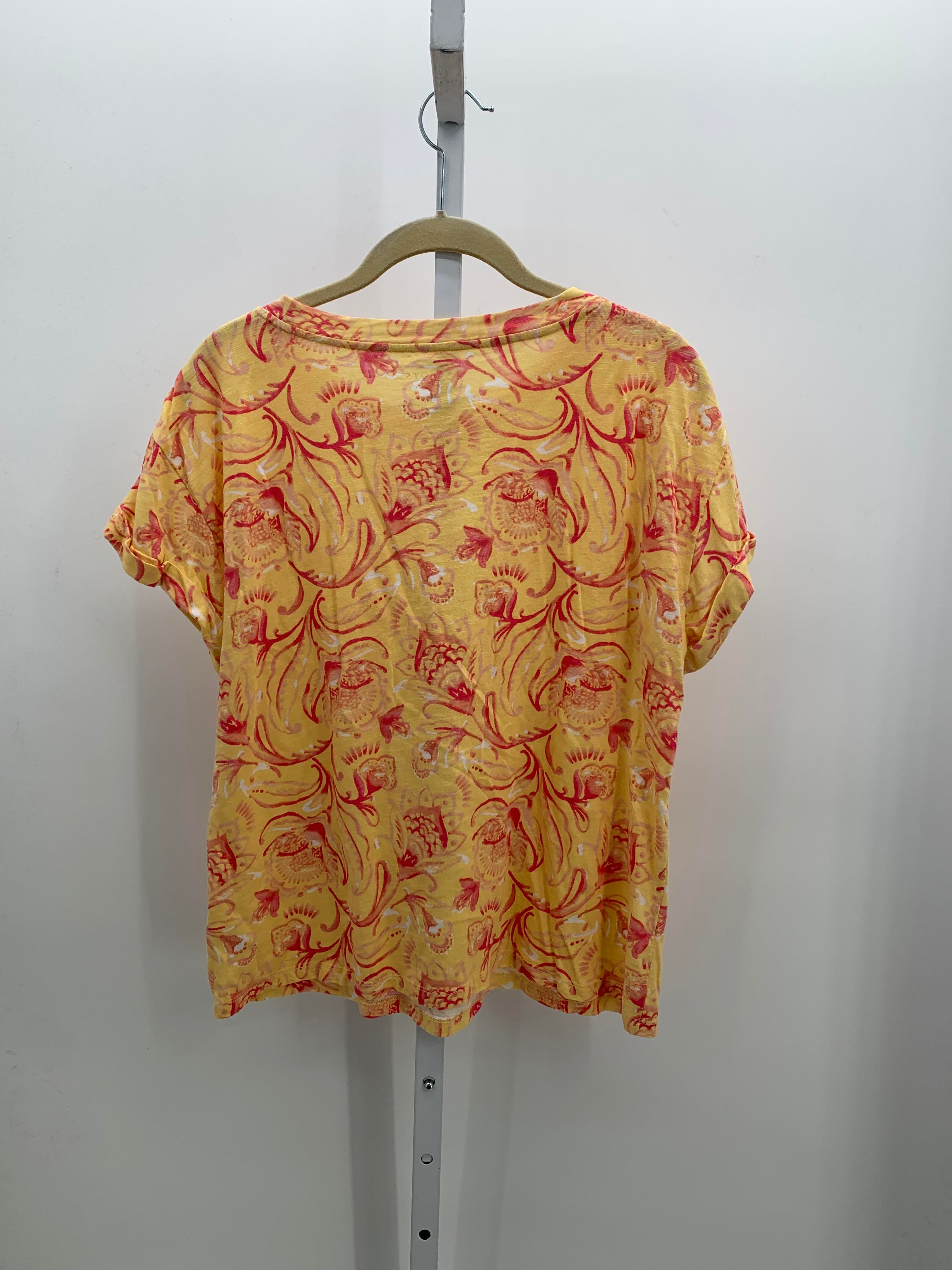 Talbots Size Large Petite Petite Short Sleeve Shirt