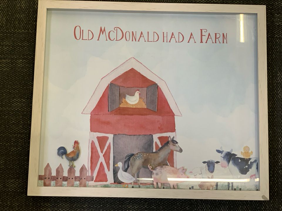 SHADOW BOX OLD MCDONALD WALL ART.