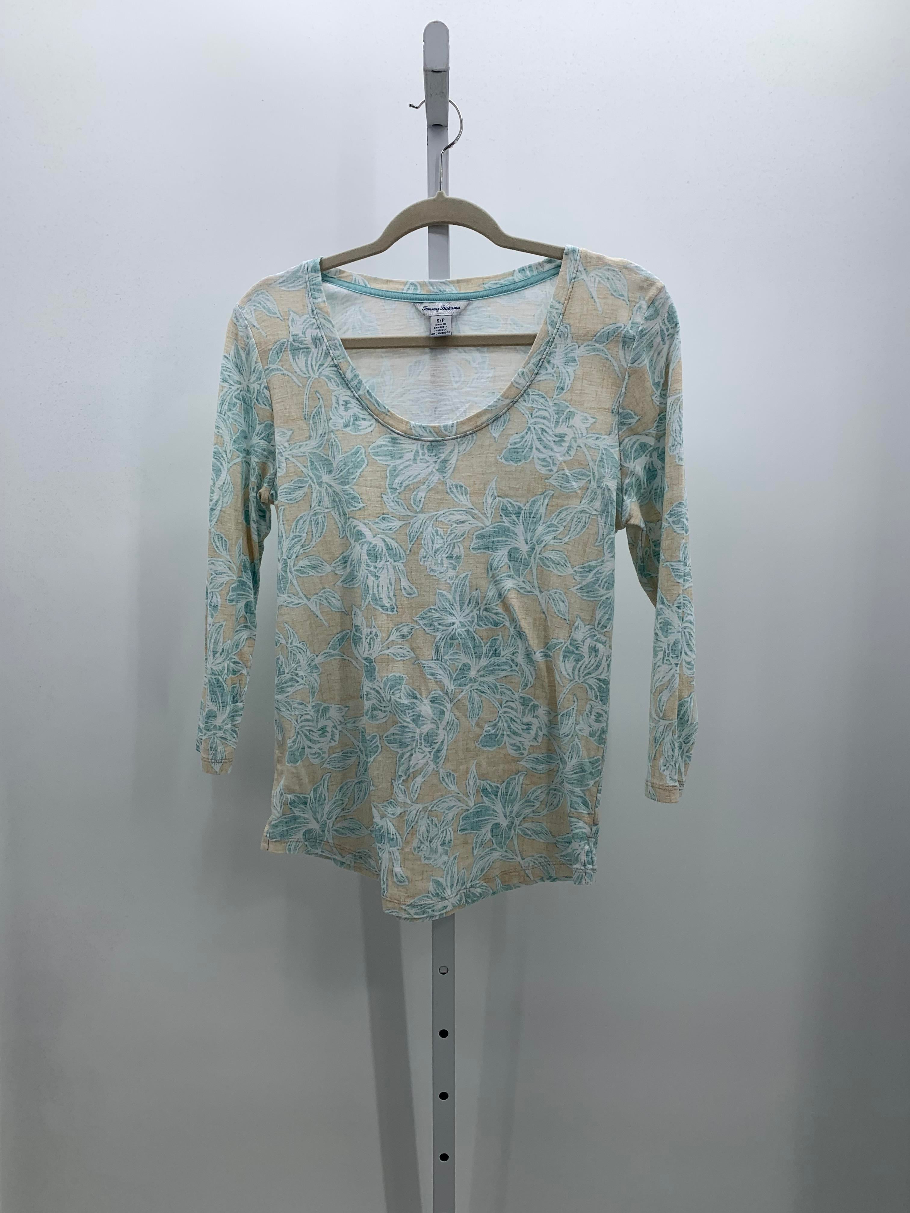 Tommy Bahama Size Small Misses 3/4 Sleeve Shirt