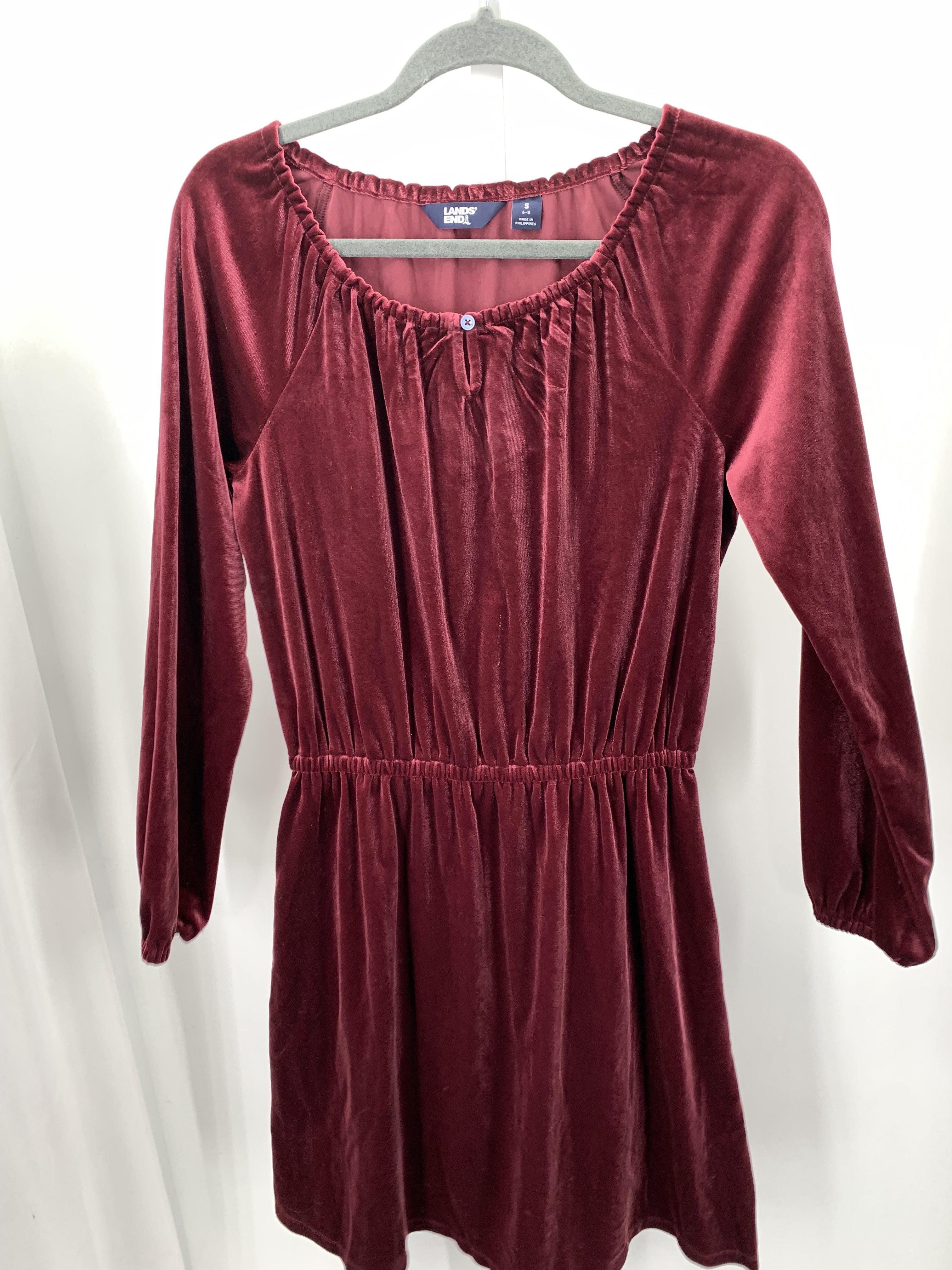 Lands End Size Small Misses Long Sleeve Dress