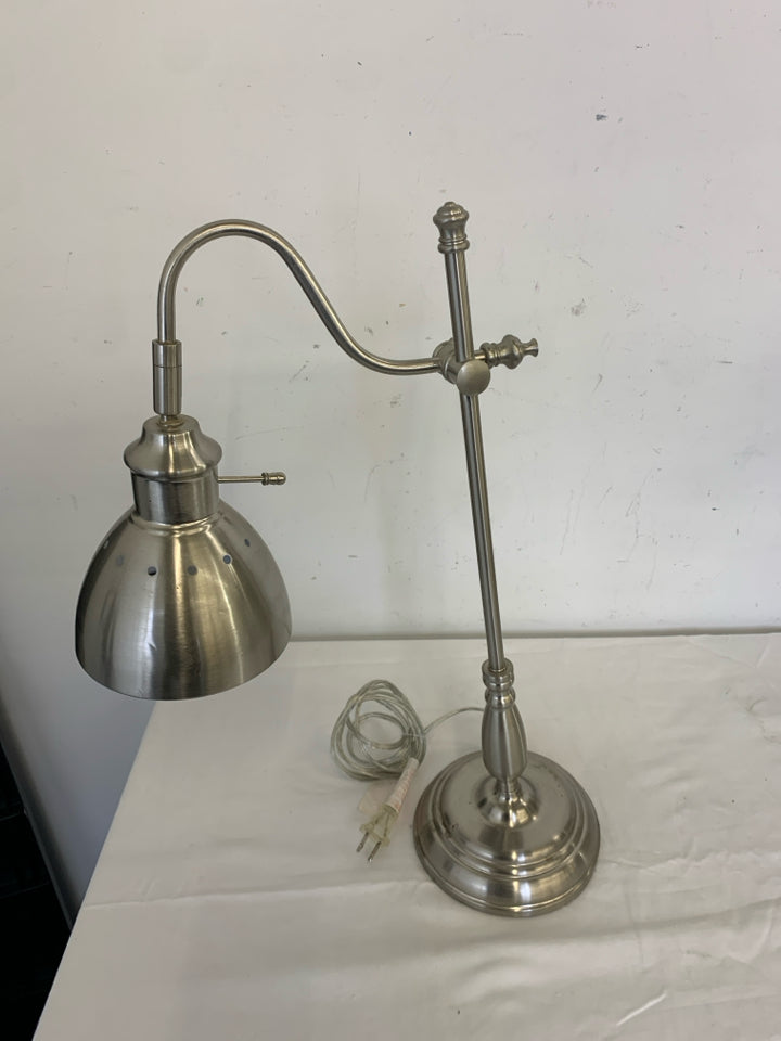 SILVER DESK LAMP.