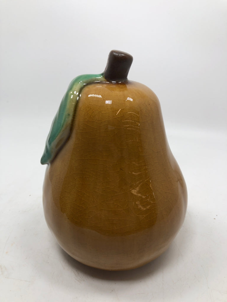 GLAZED PEAR FIGURE.