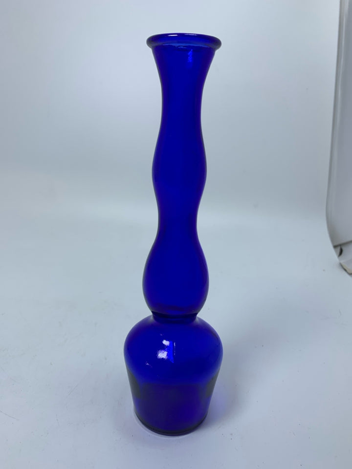 COBALT BLUE SKINNY VASE.
