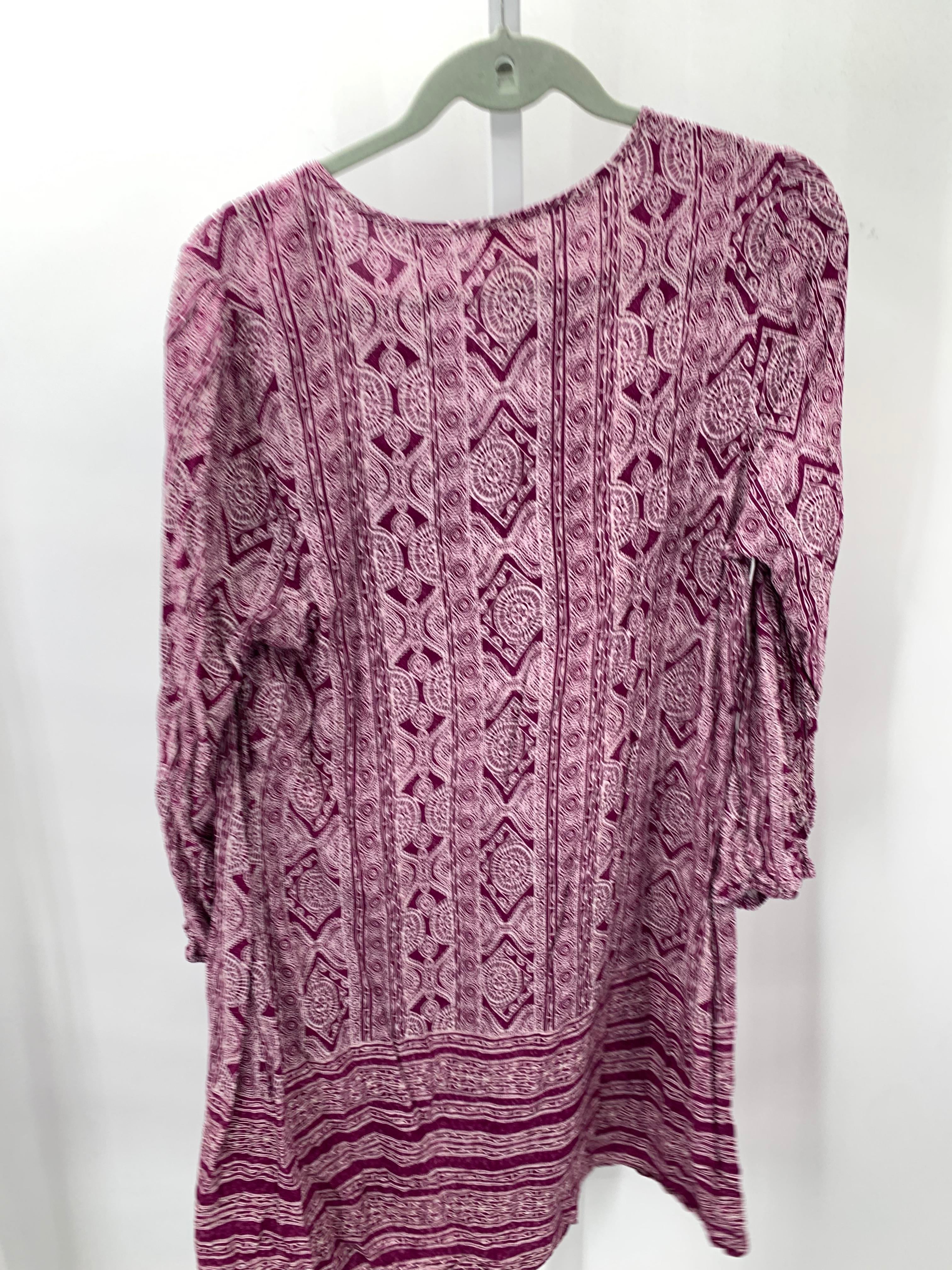 Terra & Sky Size 0X Womens Long Sleeve Dress