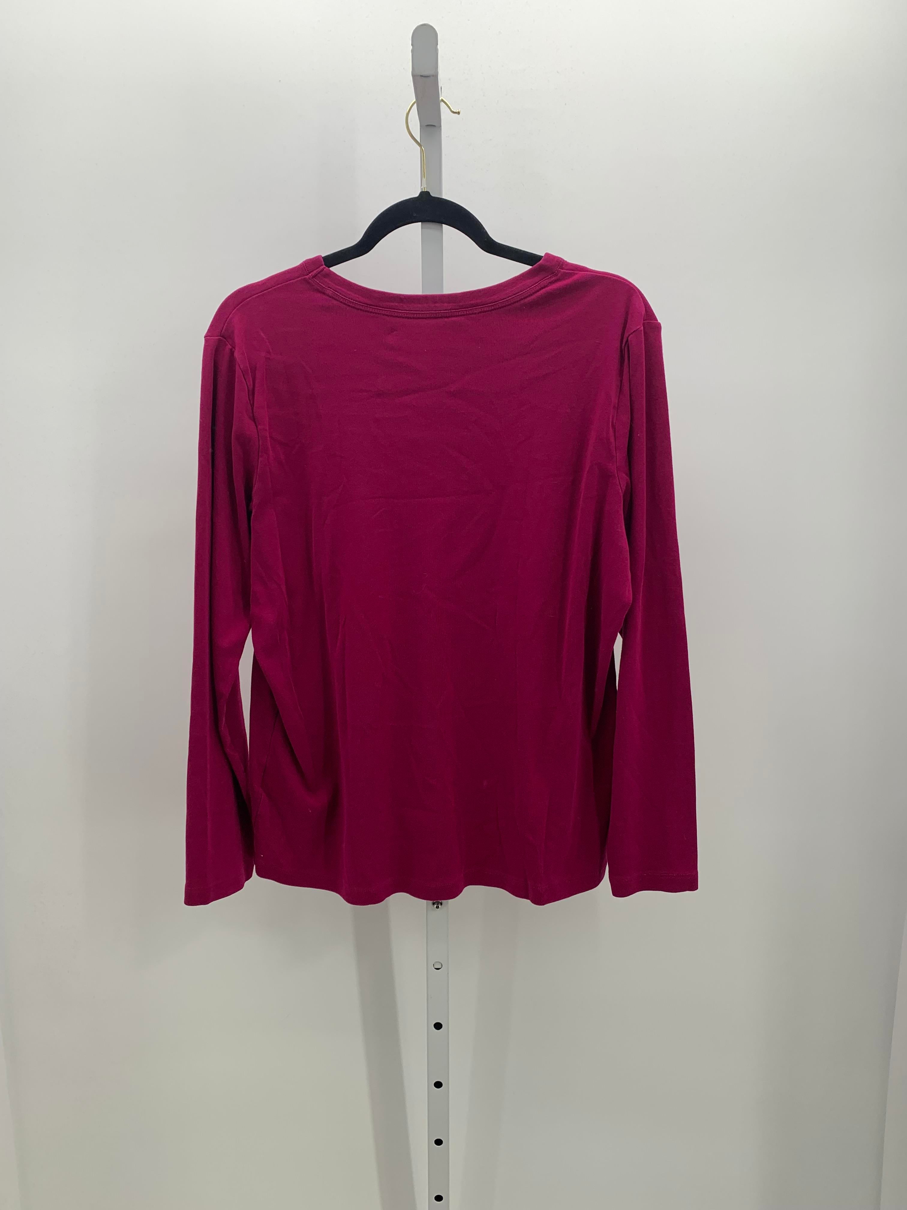 Lands End Size Large Misses Long Sleeve Shirt