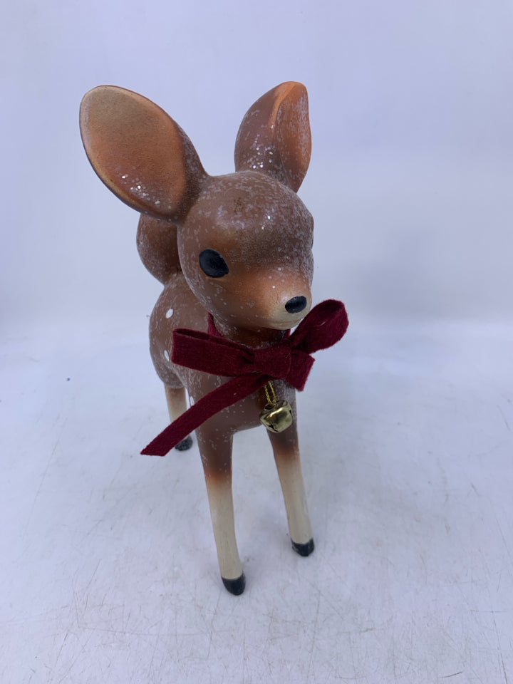 CERAMIC SHIMMER BABY DEER STANDING.