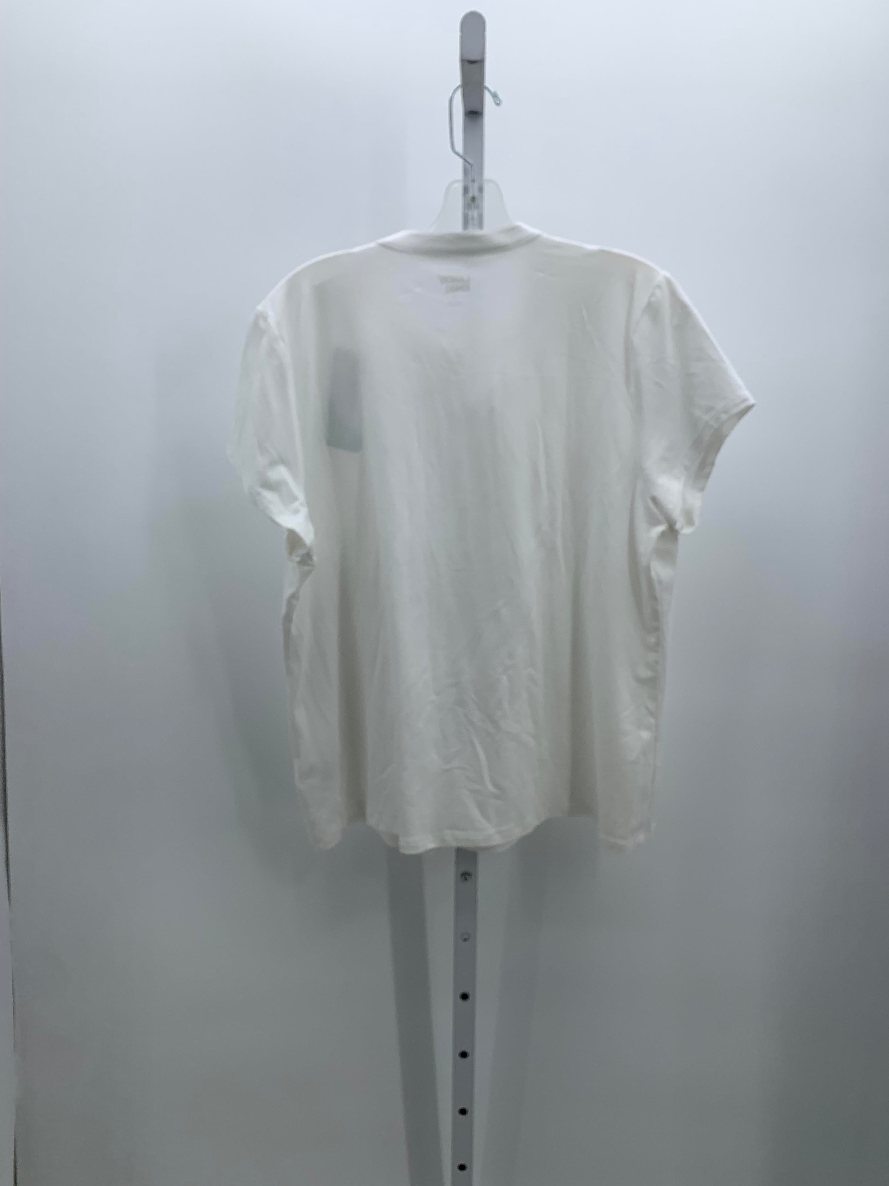 Lands End Size Large Misses Short Sleeve Shirt
