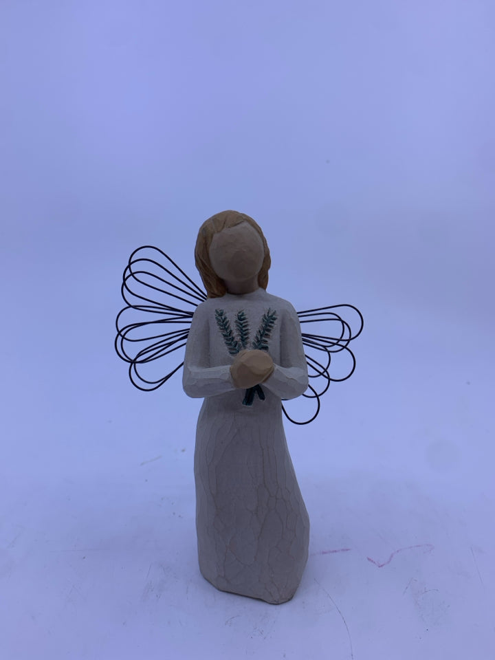 WILLOW TREE "ANGEL OF REMEMBRANCE" GIRL WITH LEAVES.