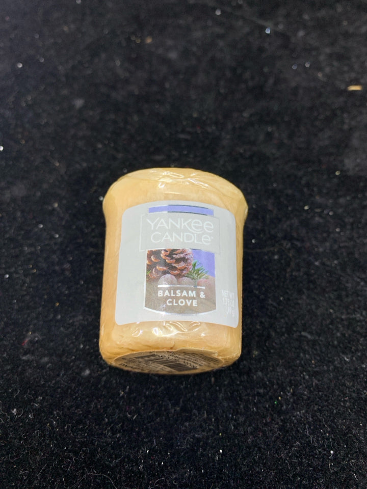 NEW BALSAM & CLOVE VOTIVE CANDLE.
