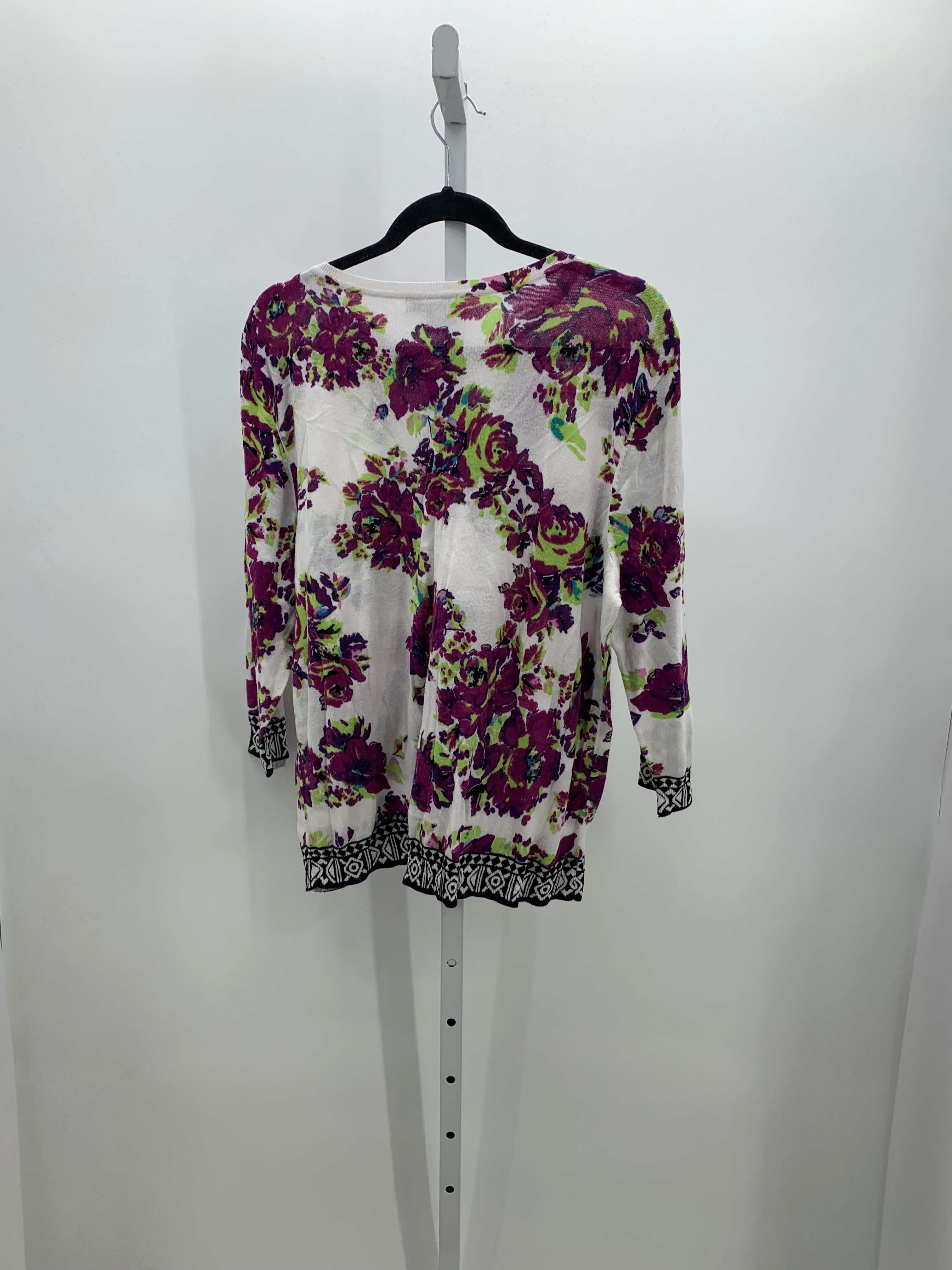 CJ Banks Size 1X Womens 3/4 Sleeve Sweater