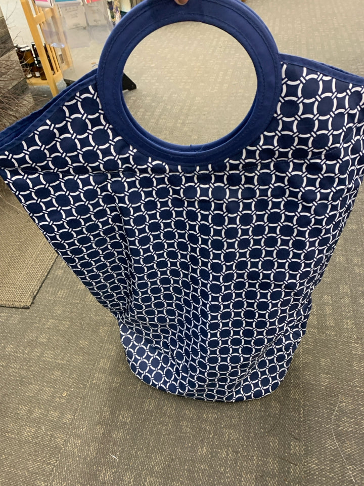 BLUE POTTERY BARN HAMPER.