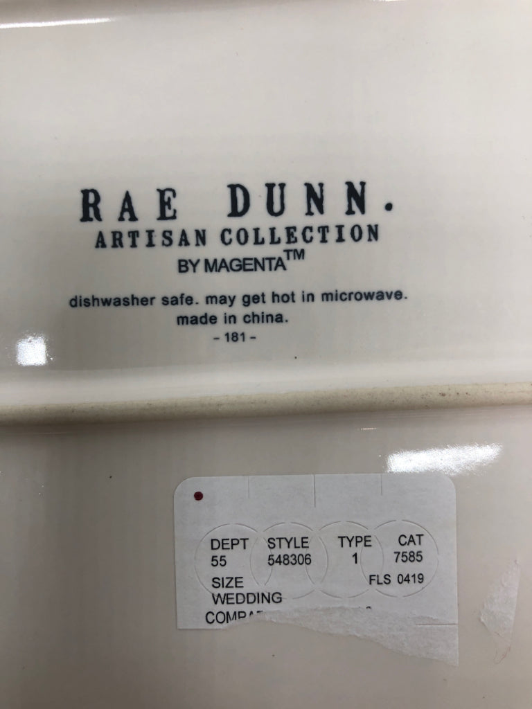 RAE DUNN JUST MARRIED CERAMIC TRAY.