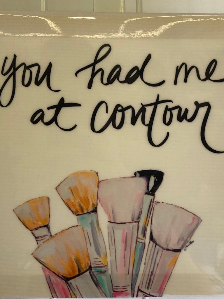 YOU HAD ME- MAKE UP BRUSHES WALL ART.