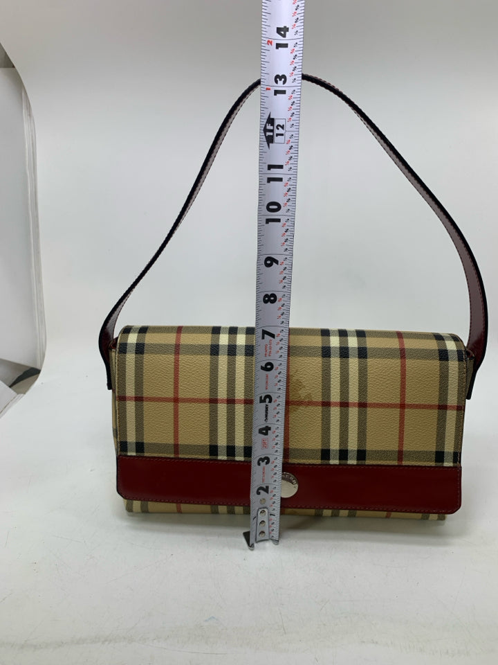 Burberry Haymarket Check Coated Canvas Shoulder Bag