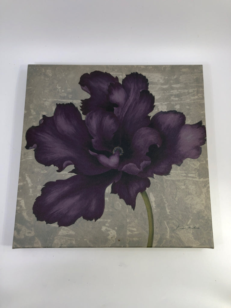 BLACK PLUM FLOWER CANVAS.