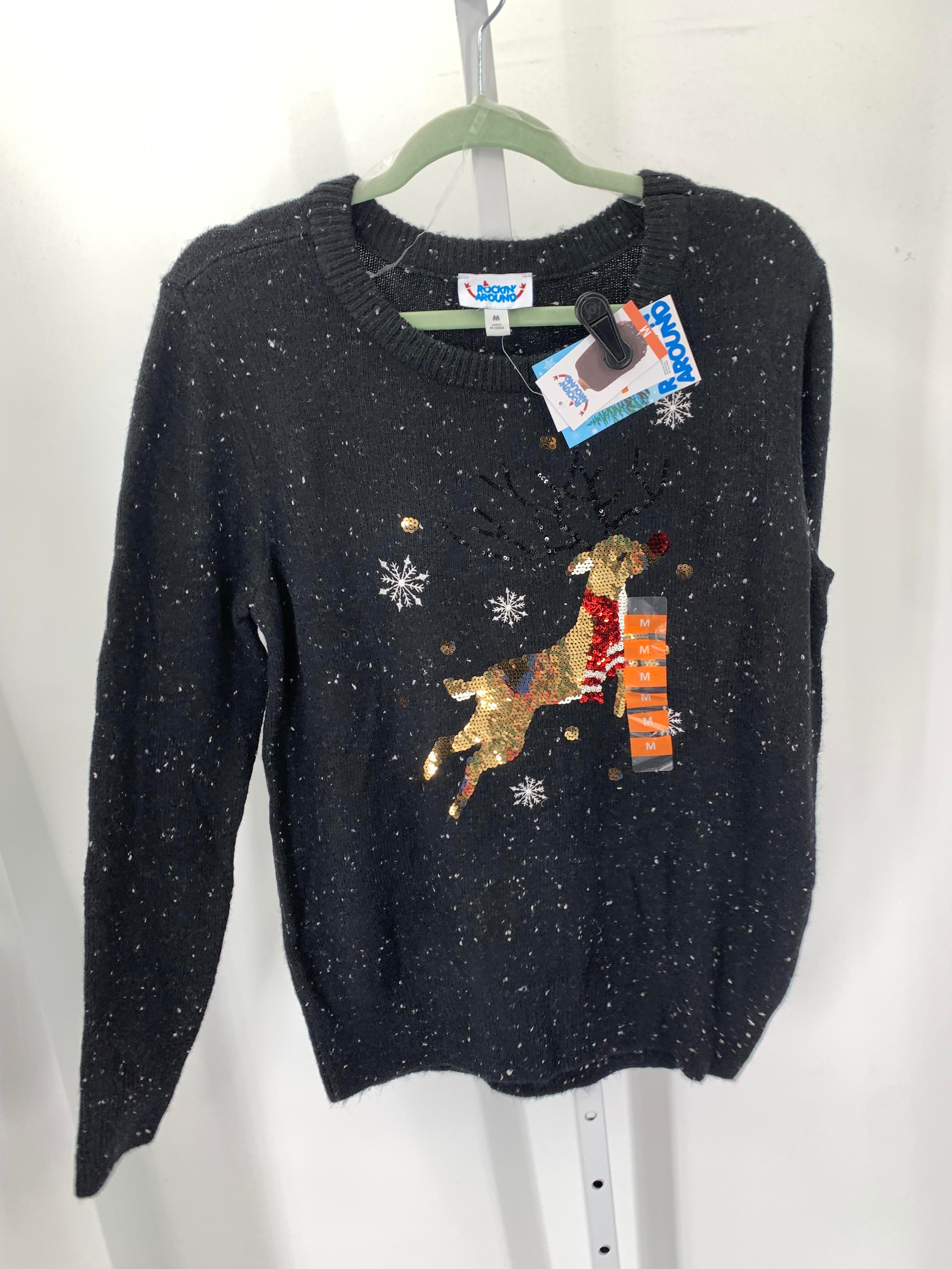 NEW LONG SLV SWEATER SEQUINS REINDEER.