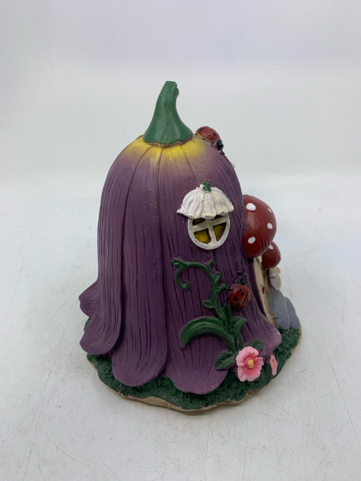 PURPLE RESIN FAIRY HOUSE HEARTH SONG.