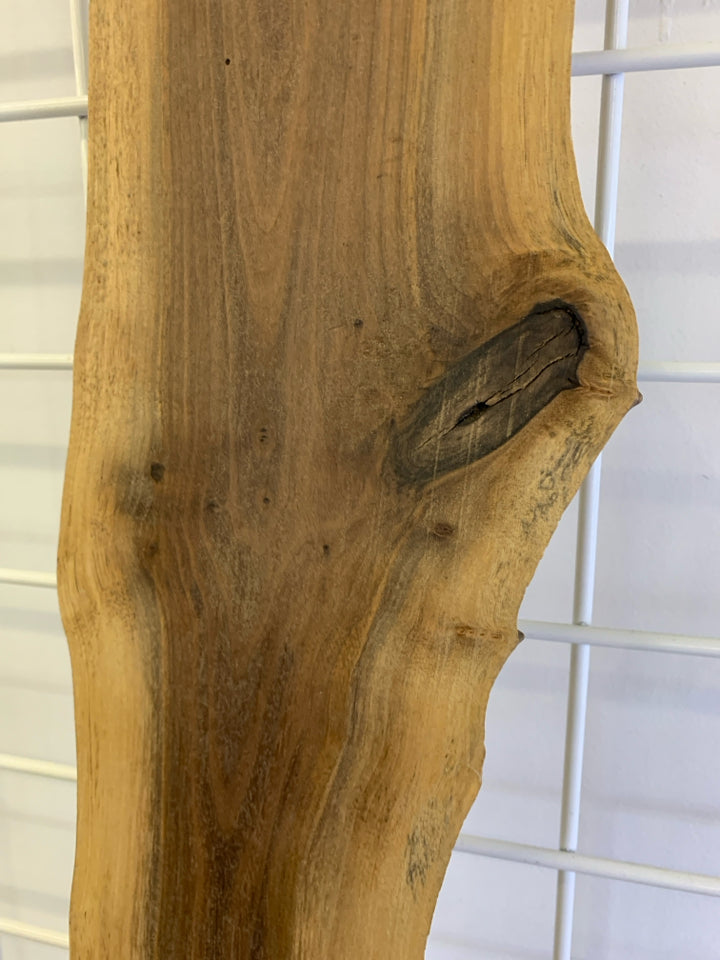 RECLAIMED WOOD SLAB W/HOLE.