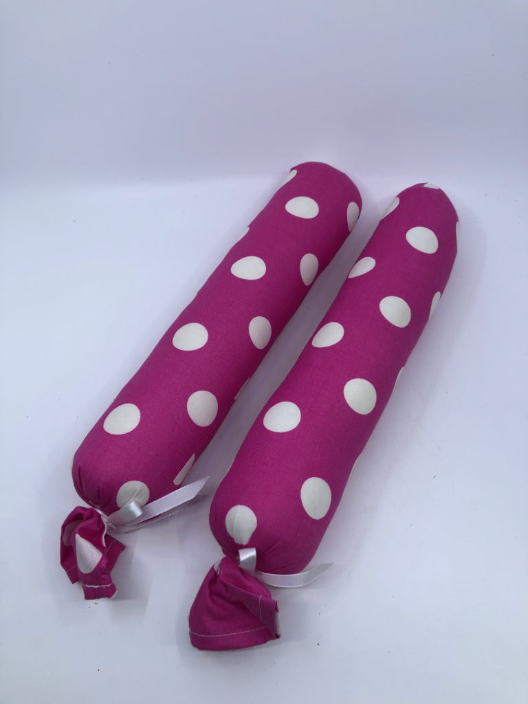 2 PINK POLKA DOT BOOT INSERTS.