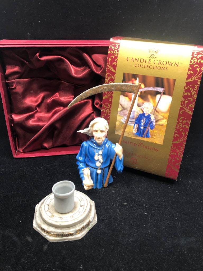 FATHER TIME 2000 CANDLE CROWN FIGURE IN BOX.