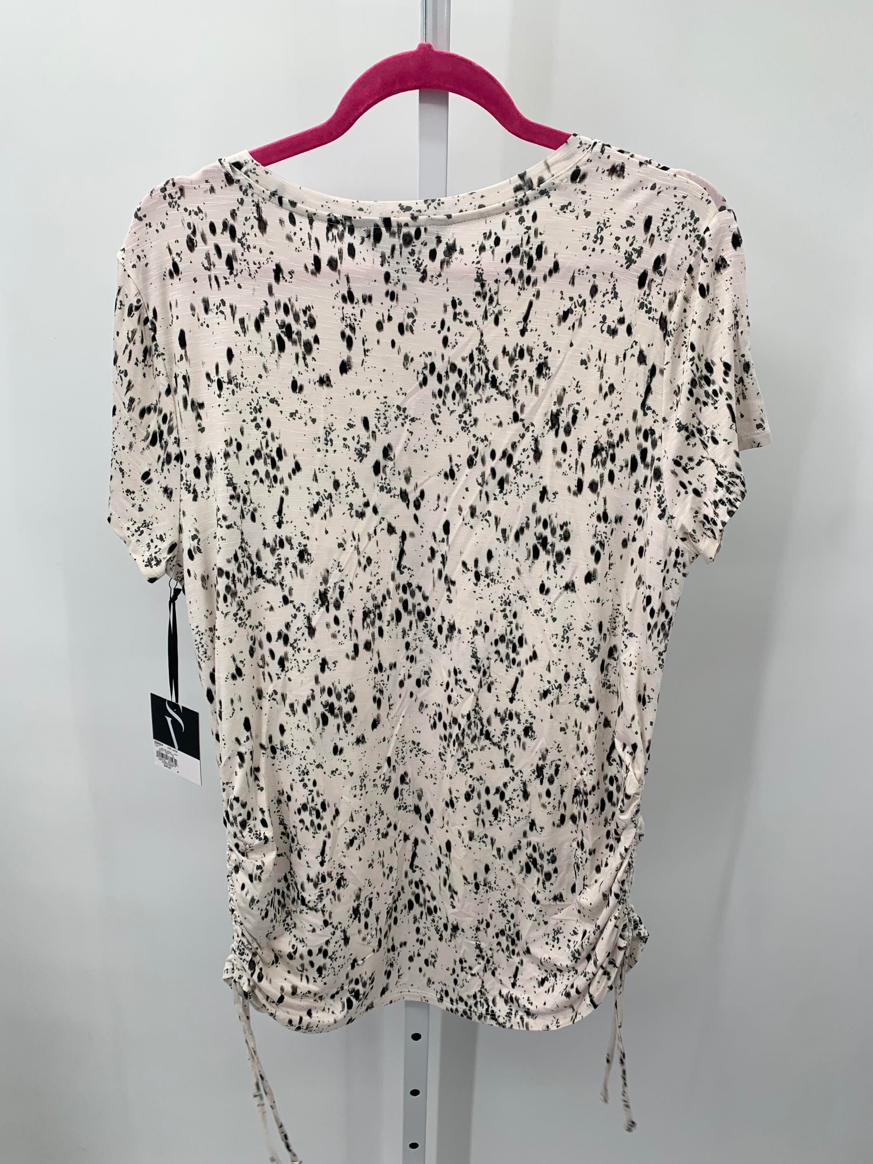 Vera Wang Size Large Misses Short Sleeve Shirt