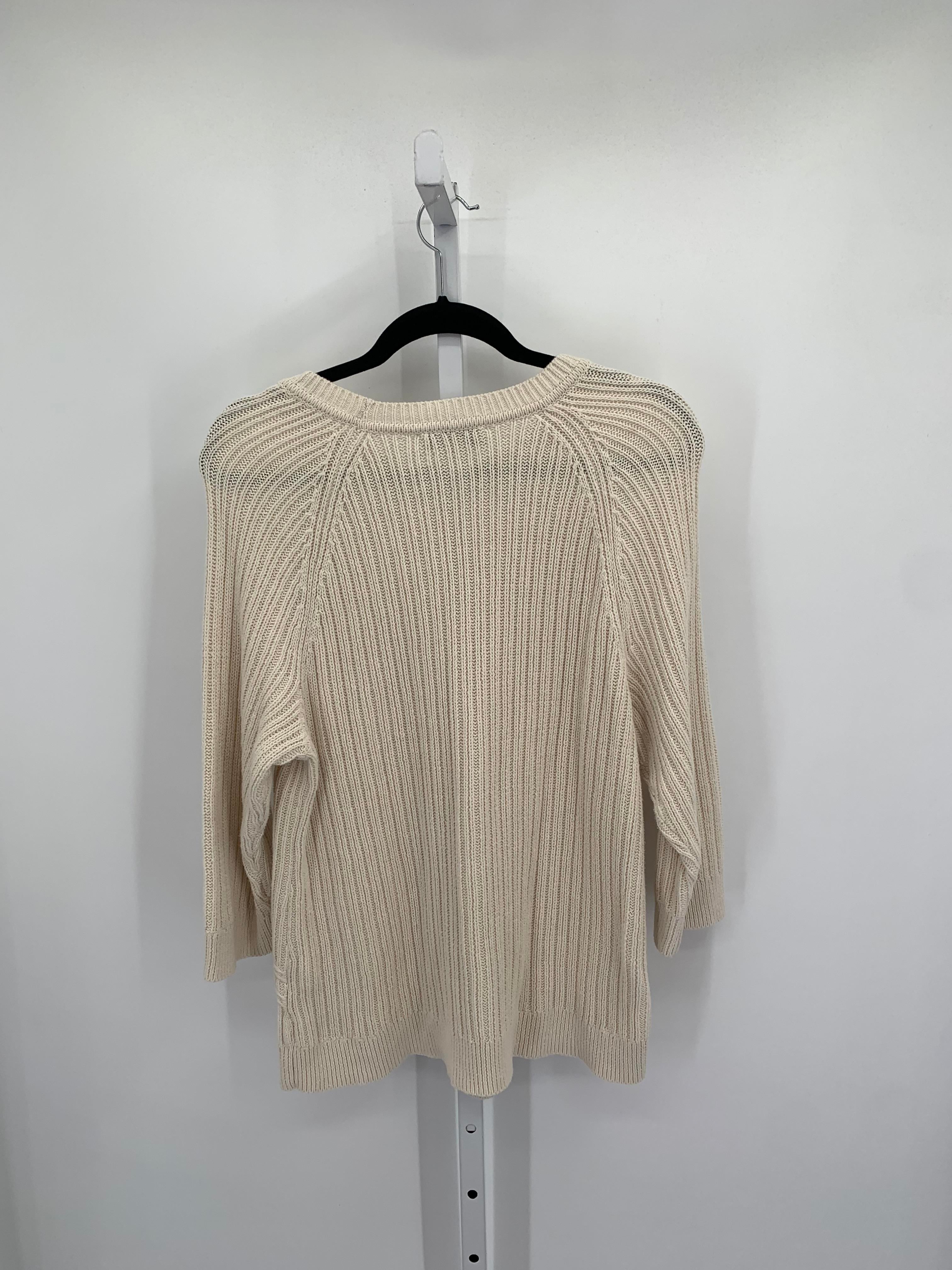 CJ Banks Size 1X Womens 3/4 Sleeve Sweater