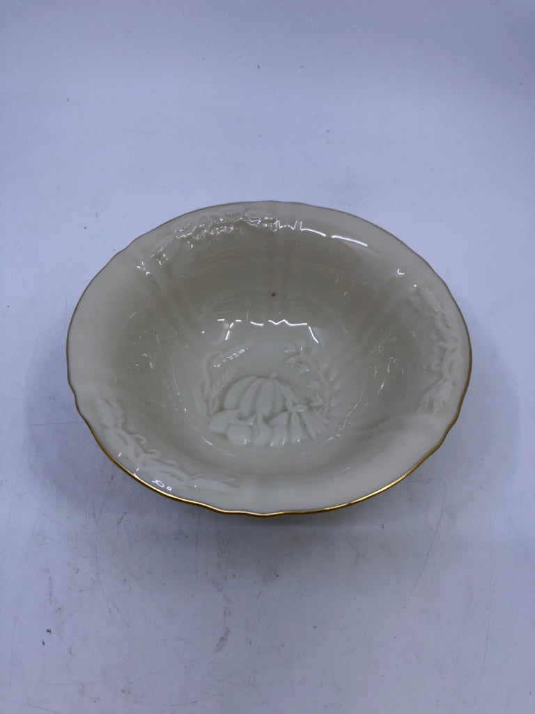 EMBOSSED LENOX FALL THEME CANDY BOWL.