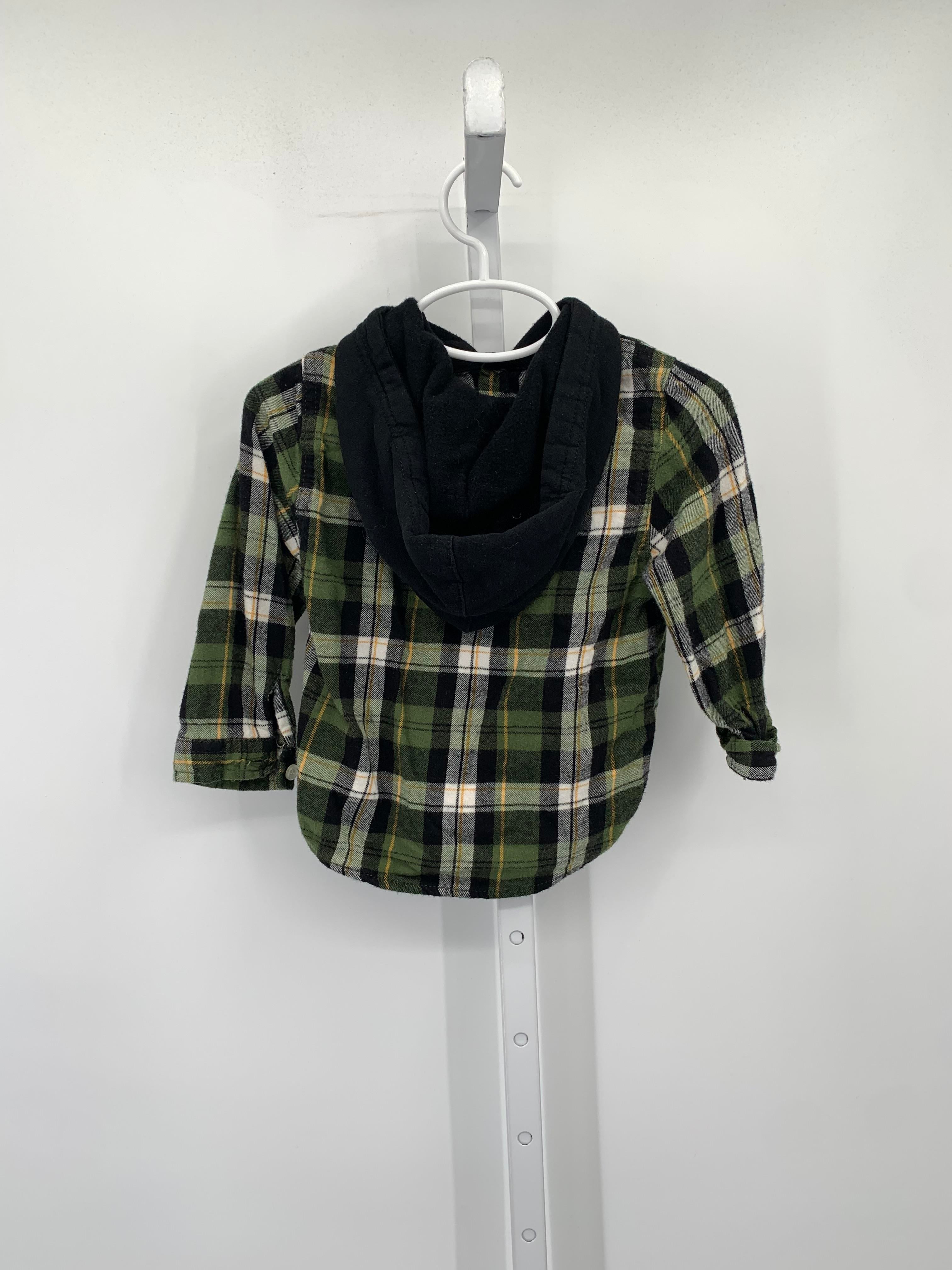 HOODED PLAID BUTTON DOWN