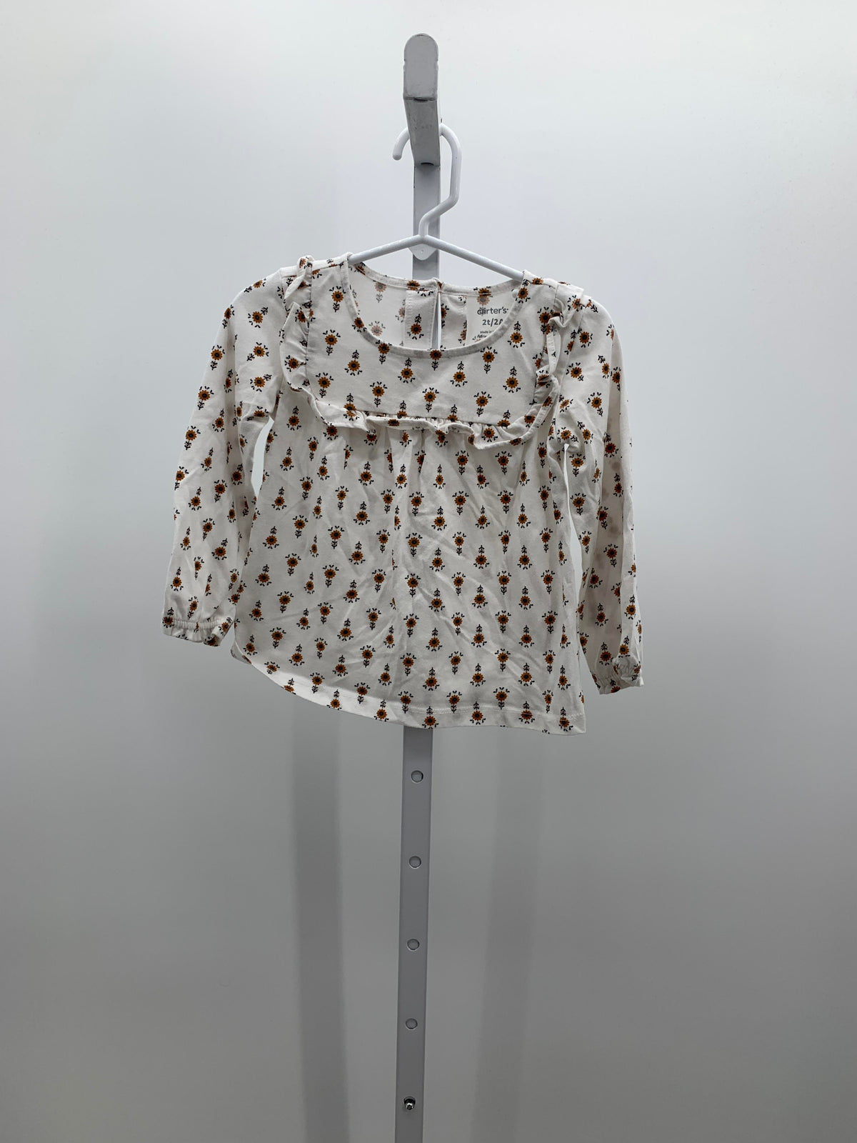 Carters Size 2T Girls Long Sleeve Shirt