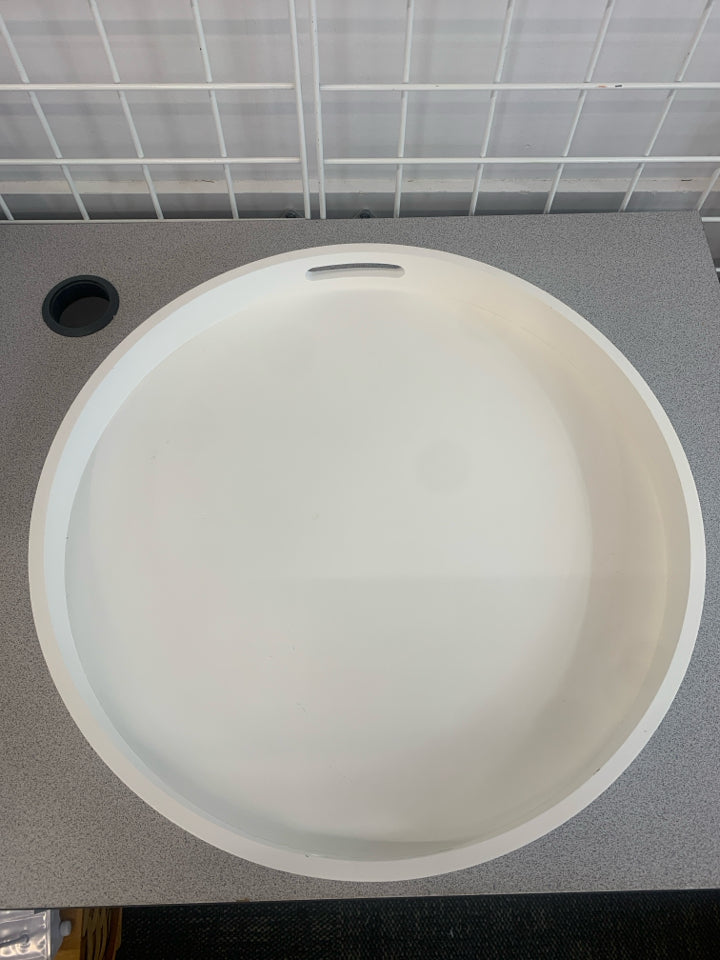 LG WHITE CIRCULAR TRAY.