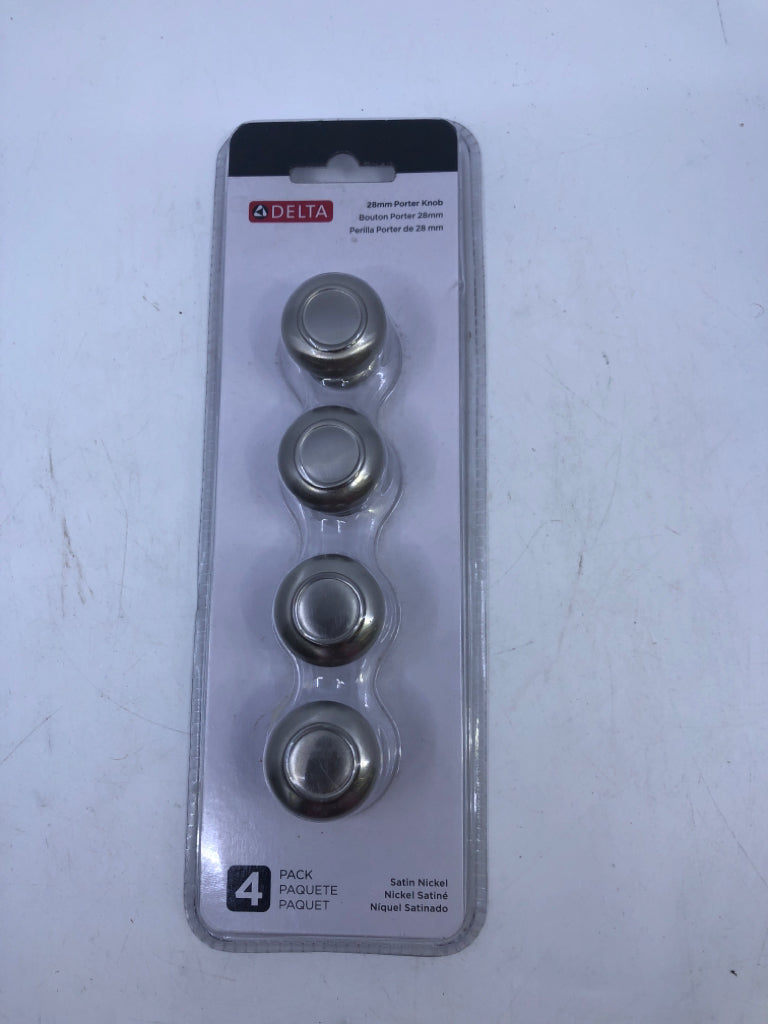 NIP 4 DRAWER KNOBS- SATIN NICKEL.