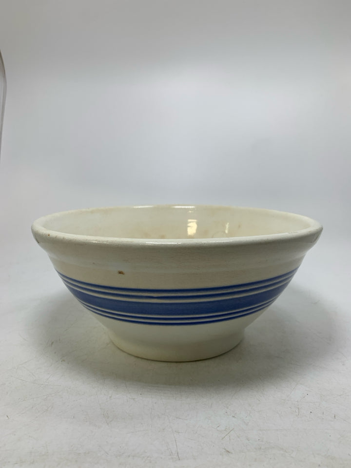 VTG BLUE STRIPED MIXING BOWL.