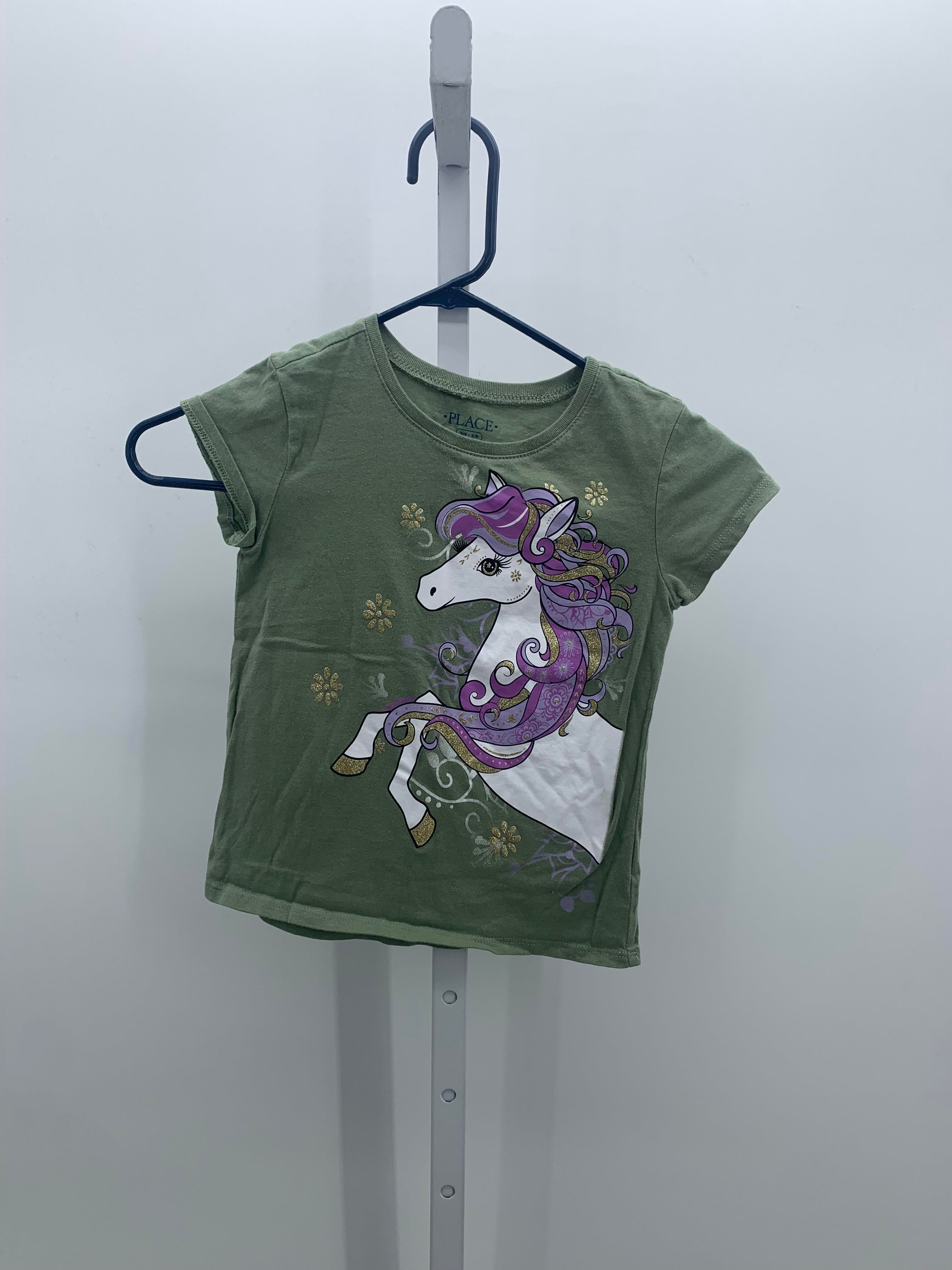 Children's Place Size 5-6 Girls Short Sleeve Shirt