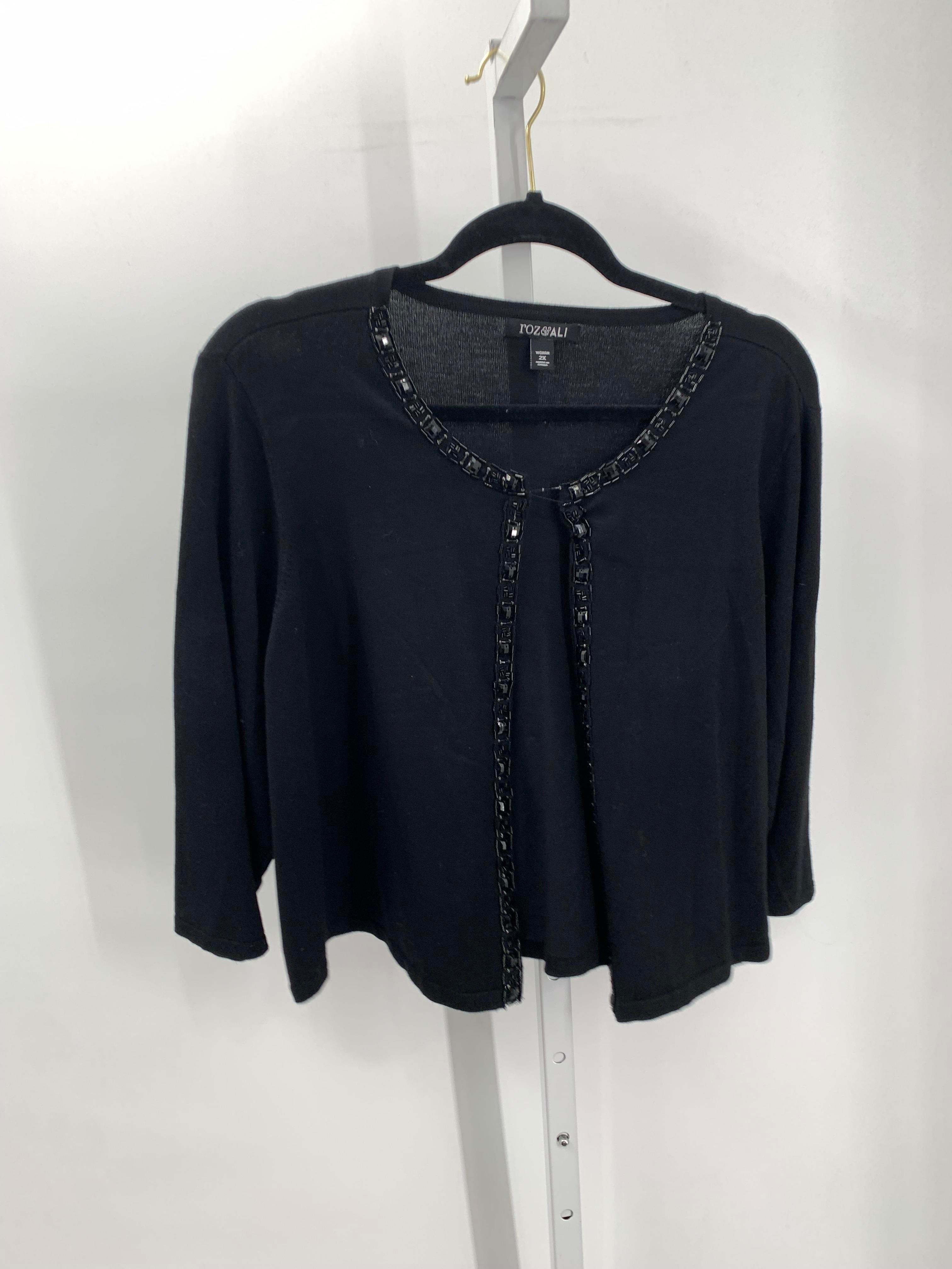 Roz & Ali Size 2X Womens 3/4 Sleeve Sweater