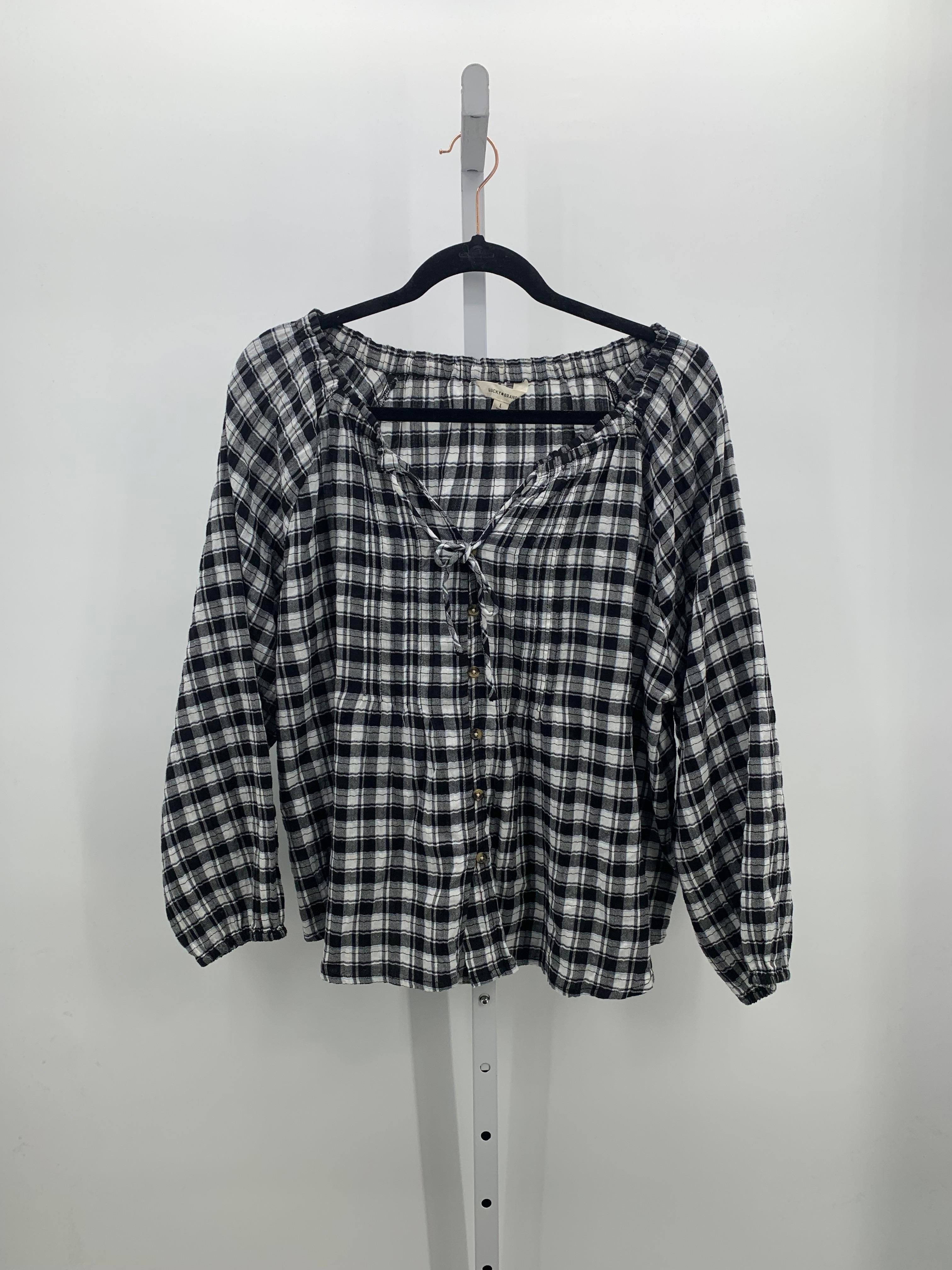 Lucky Brand Size Large Misses Long Sleeve Shirt