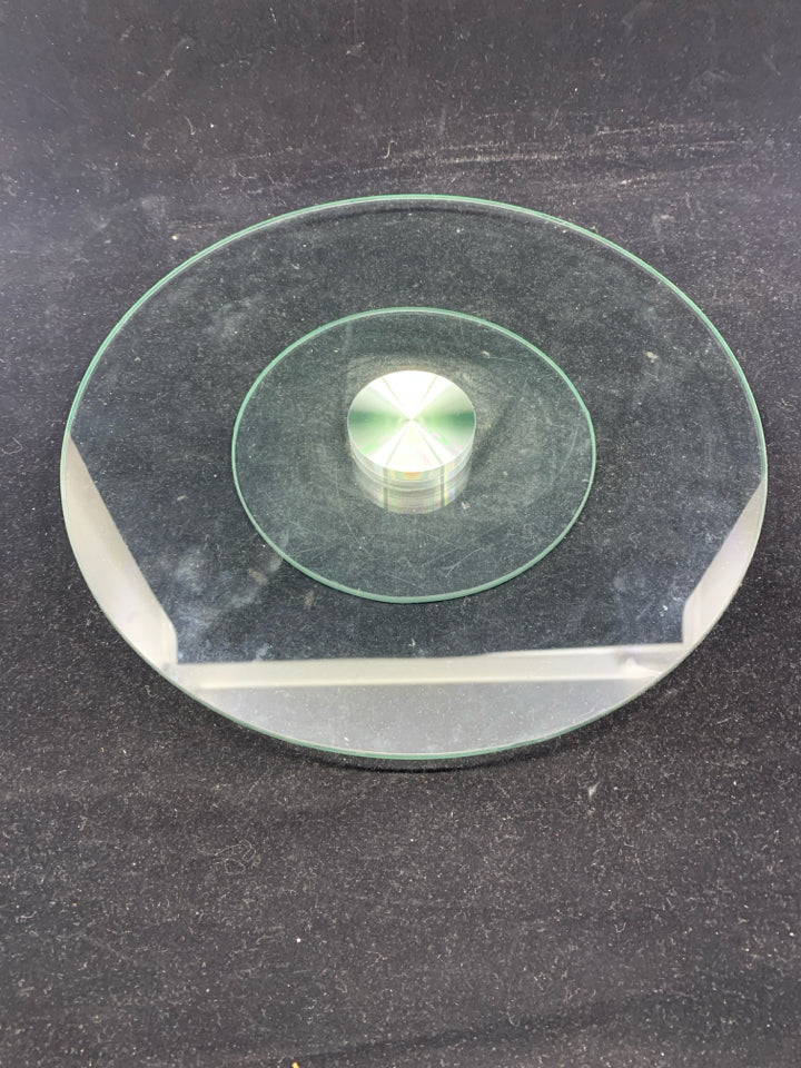 GLASS LAZY SUSAN.