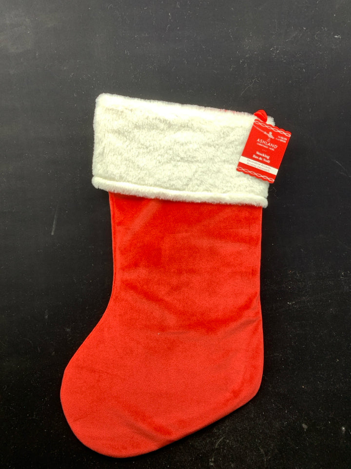 NEW RED ASHLAND STOCKING.