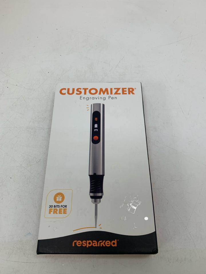 NIB RESPARKED CUSTOMIZER ENGRAVING PEN W/ 30 BITS CORDLESS PORTABLE TOOL.