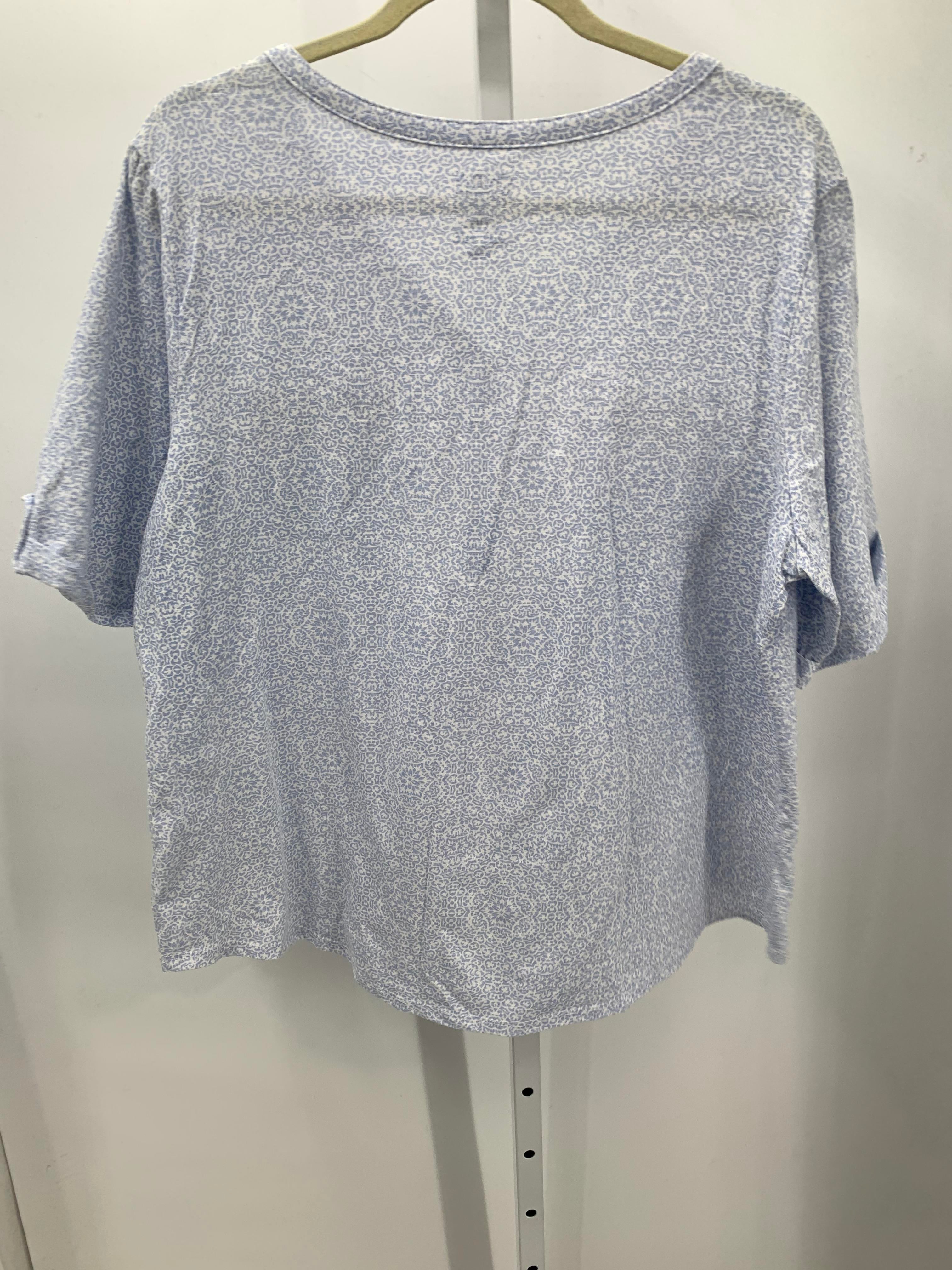 Croft & Barrow Size 1X Womens Short Sleeve Shirt