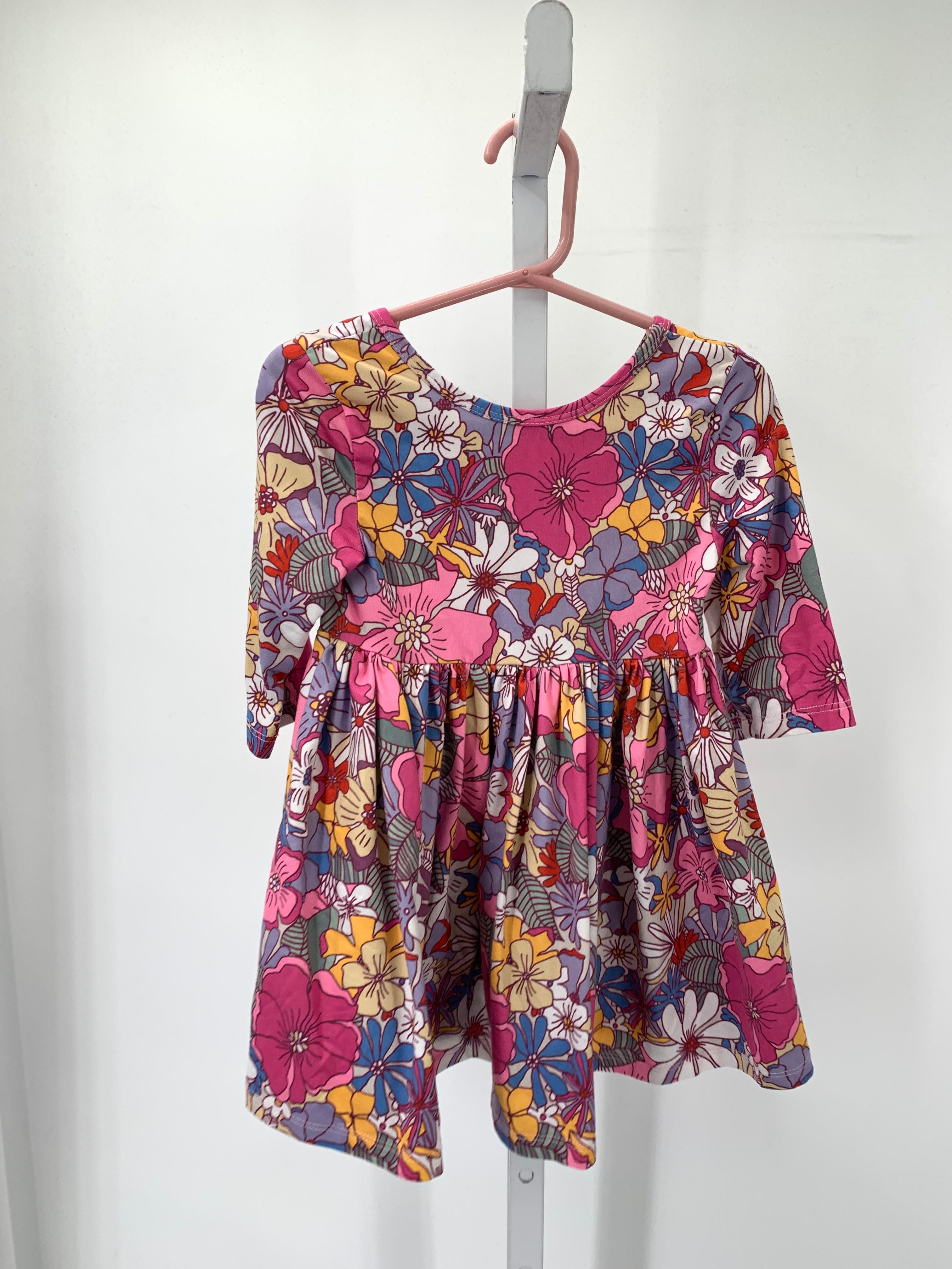 Size 3T Girls 3/4 Sleeve Dress