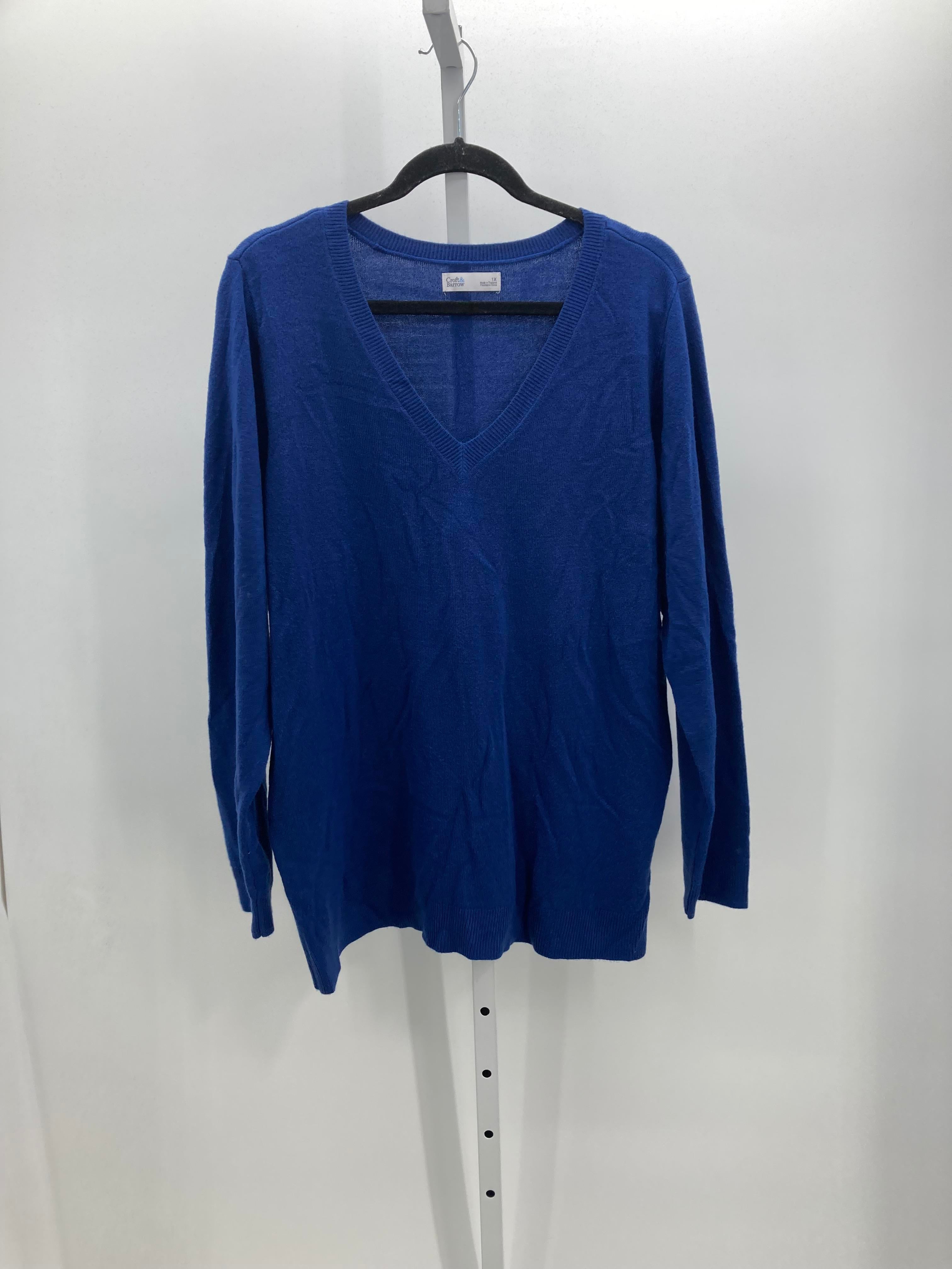 Croft & Barrow Size 1X Womens Long Slv Sweater