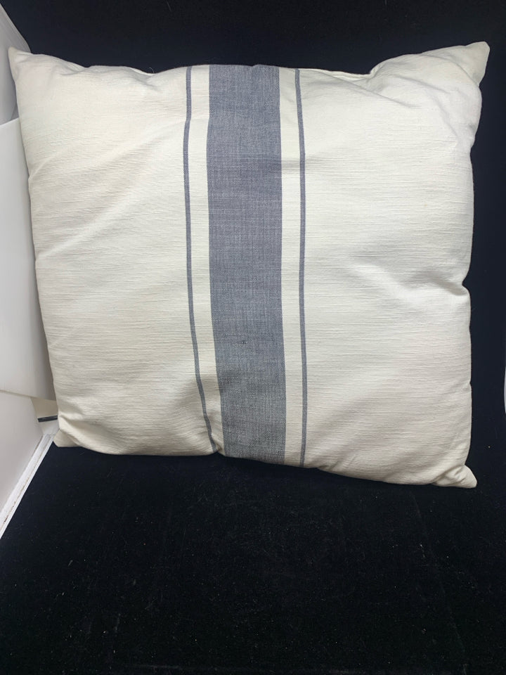 2-SIDED BLUE STRIPE PILLOW.